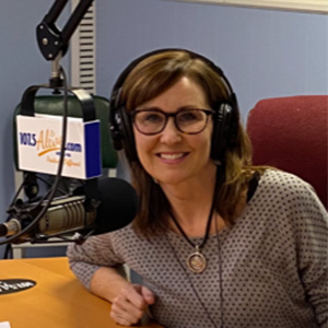 Wendy Burpee on radio set